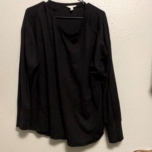 Terra & Sky Black long sleeve top